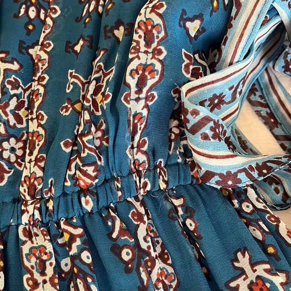 Anthropologie Sasha Ruffled Boho Print Dress NWT XS - Picture 13 of 14